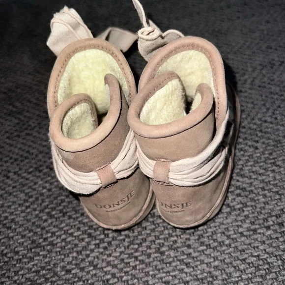 Donsje Amsterdam Brown leather booties infant 18-24 months - Picture 3 of 5